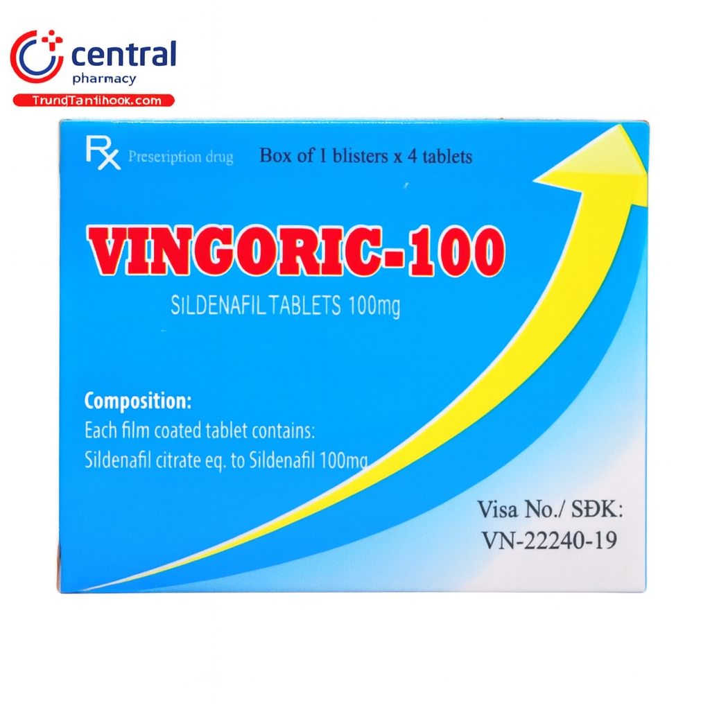 Vingoric-100 Cian Healthcare điều trị các chứng rối loạn khi cương cho nam